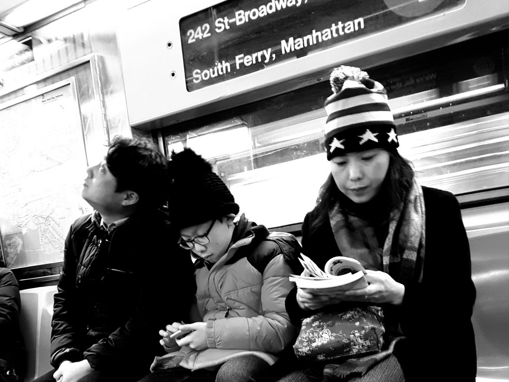 Turistas en el metro de Nueva York - Foto de Andrea Hoare Madrid