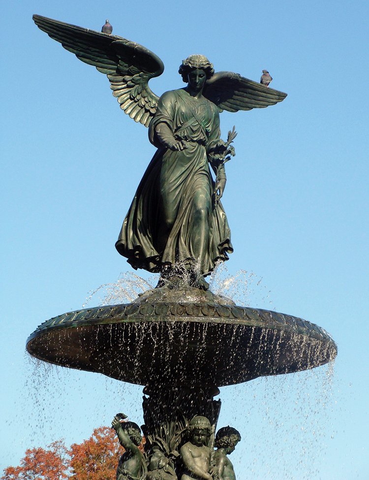 Detalle de la estatua central de la Fuente de Bethesda - Foto de AHM