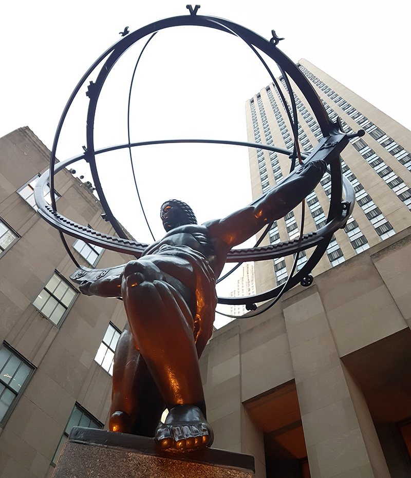 Escultura del Atlas del Rockefeller Center - Foto de Andrea Hoare Madrid