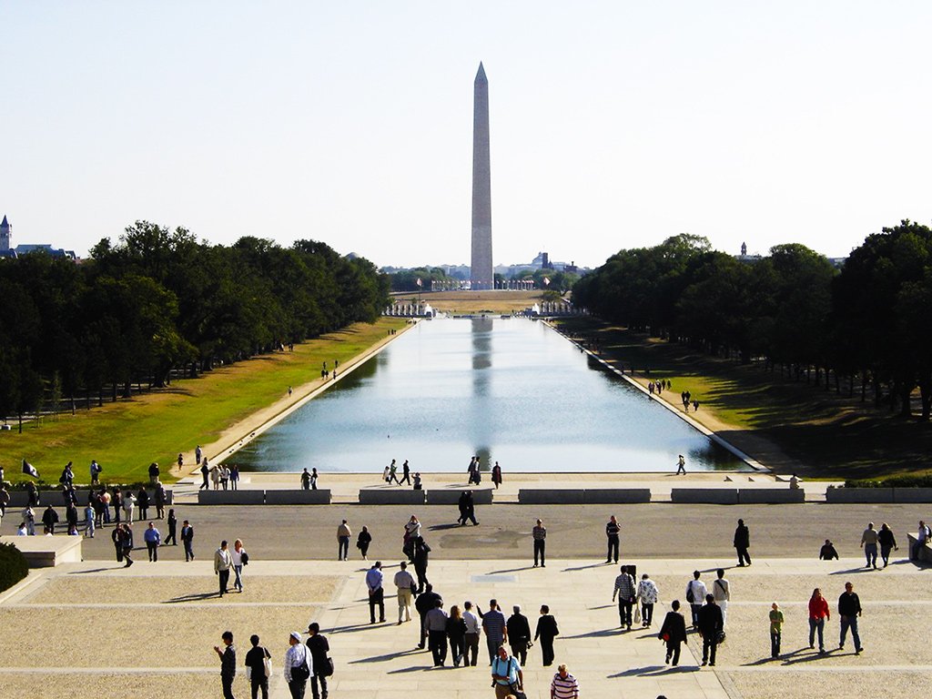 National Mall y Obelisco visto desde el Monumento a Lincoln - Foto de AHM
