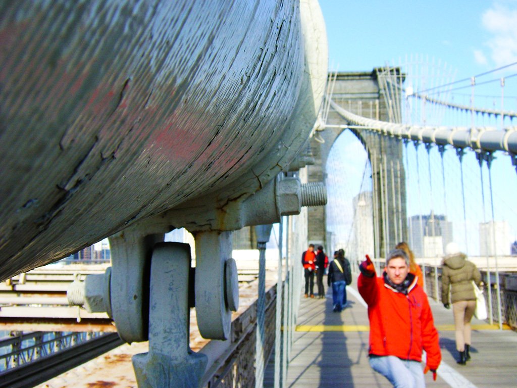 Detalle de la estructura del Puente de Brooklyn - Foto de AHM