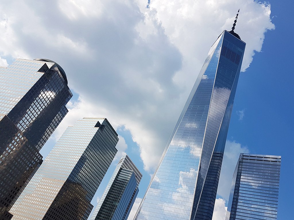 Edificios de la zona del World Trade Center, OneWTC a la derecha - Foto de Andrea Hoare Madrid - El One World Trade Center tiene uno de los miradores de nueva york más importantes: la plataforma de observación más alta