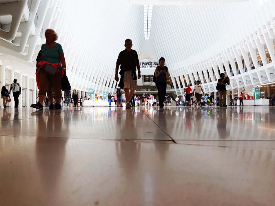 World Trade Center Transportation Hub: interior del Oculus de Calatrava - Guía transporte a New Jersey desde Nueva York - Foto Andrea Hoare Madrid