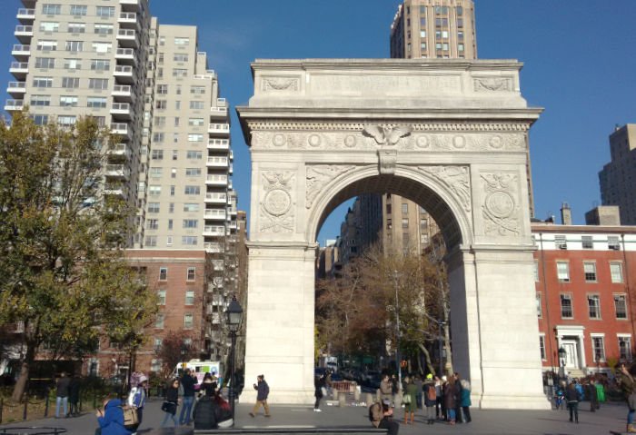 Vista frontal del Arco de Washington Square Park- Foto de Andrea Hoare Madrid